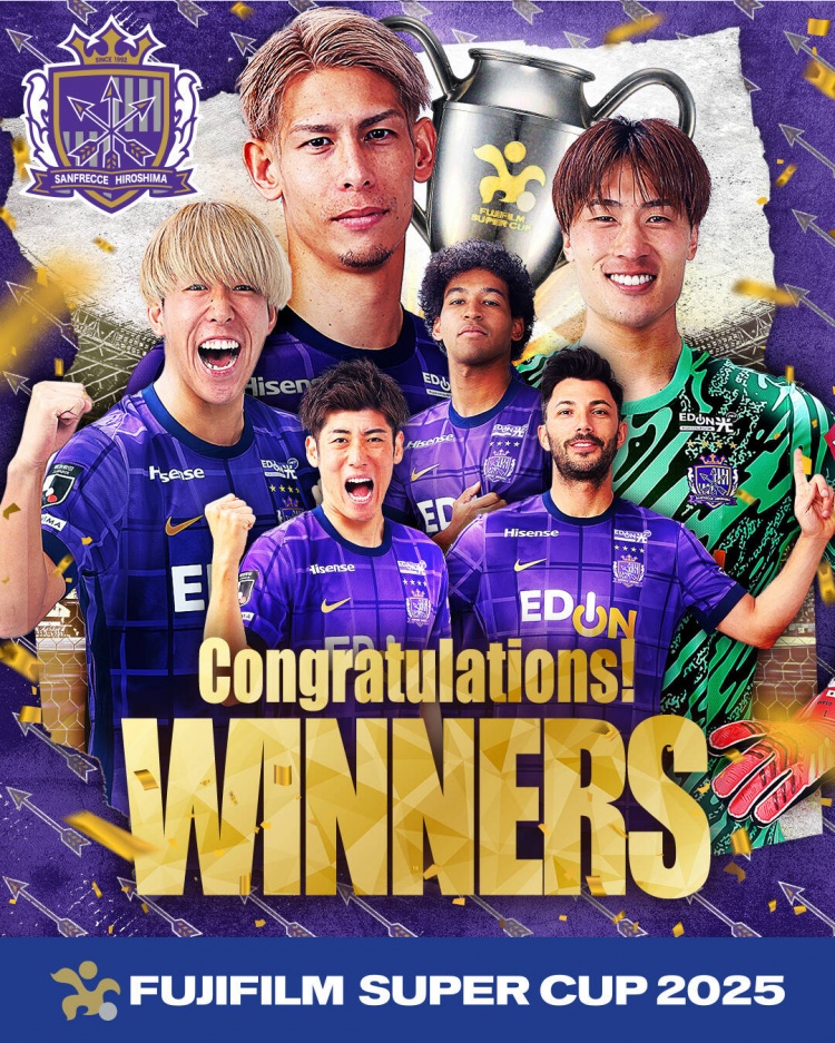  日超杯廣島三箭2-0神戶勝利船奪冠，共53343人現(xiàn)場(chǎng)觀戰(zhàn)創(chuàng)上座紀(jì)錄