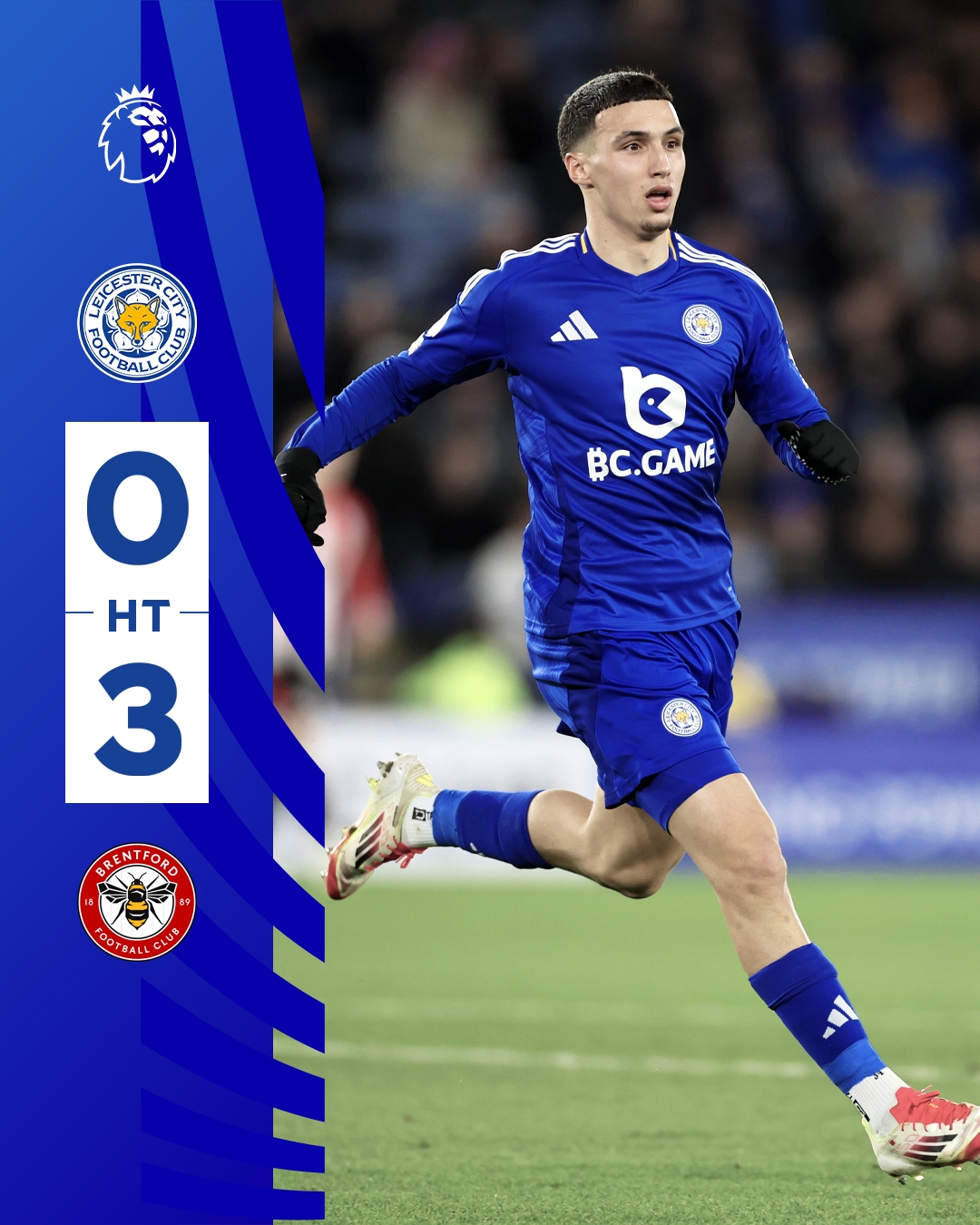  半場0-3！萊斯特若不進球輸球，將主場6連敗0進球創(chuàng)歷史最糟戰(zhàn)績